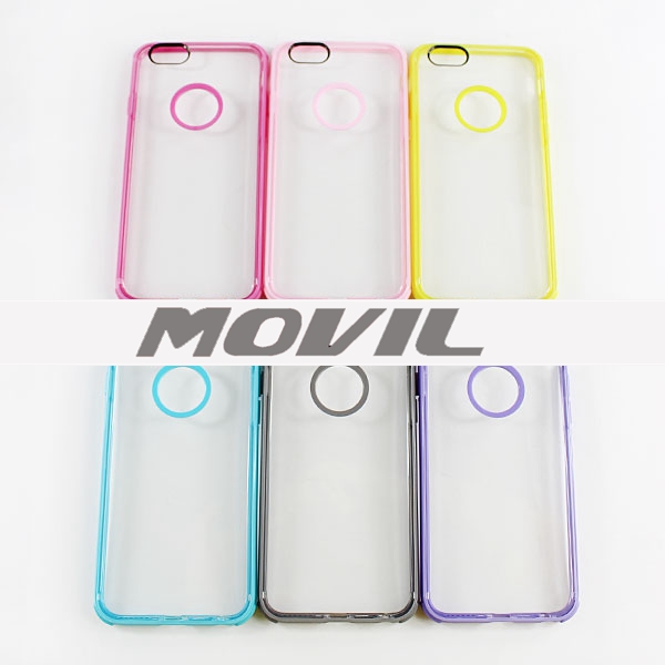 NP-1911 doble color TPU transparente funda para iPhone  6-11